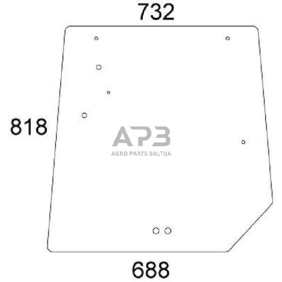 Galinis kabinos stiklas 4272761M1N Galinis kabinos stiklas 4272761M1N