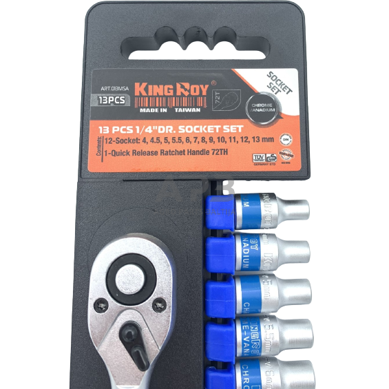 Galvučių rinkinys 1/4" (13vnt) 4 Galvučių rinkinys 1/4" (13vnt) 4