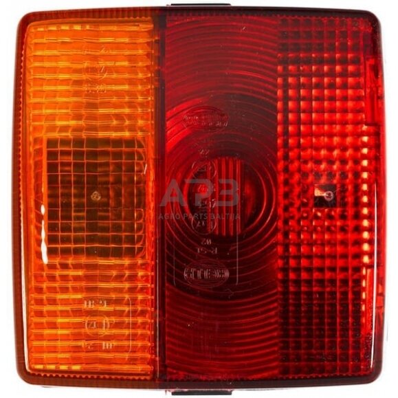 Galinis žibintas kvadratas, 12V, gintarinė/raudona, 102x55x98mm, Hella 2SE004623001 1 Galinis žibintas kvadratas, 12V, gintarinė/raudona, 102x55x98mm, Hella 2SE004623001 1