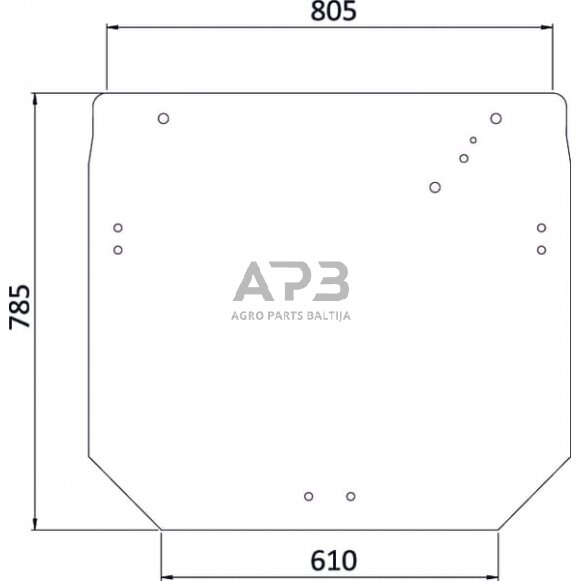 Galinis kabinos stiklas viršutinis R206835N Galinis kabinos stiklas viršutinis R206835N