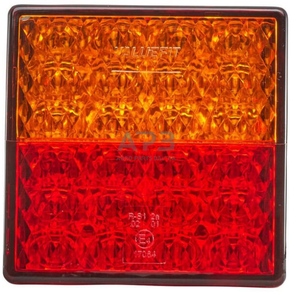 Galiniai žibintai LED, kvadratas, 12V, raudona/gintarinė, 80x33.7x80mm, Hella ValueFit 2SD357029001 1 Galiniai žibintai LED, kvadratas, 12V, raudona/gintarinė, 80x33.7x80mm, Hella ValueFit 2SD357029001 1
