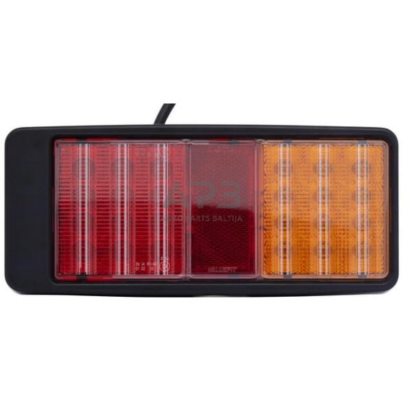 Galiniai žibintai LED, stačiakampis, 9/10/30/36V, raudona/gintarinė, 223x35x98mm, 27 LED, Hella ValueFit 2VB357020001 1 Galiniai žibintai LED, stačiakampis, 9/10/30/36V, raudona/gintarinė, 223x35x98mm, 27 LED, Hella ValueFit 2VB357020001 1