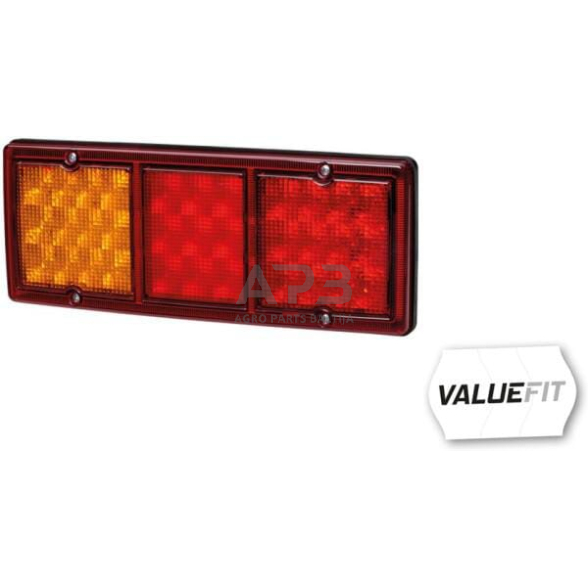 Galiniai žibintai LED, stačiakampis, 9/36V, raudona/gintarinė, 326x68x130mm, 33 LED, Hella ValueFit 2SD357024001 5 Galiniai žibintai LED, stačiakampis, 9/36V, raudona/gintarinė, 326x68x130mm, 33 LED, Hella ValueFit 2SD357024001 5