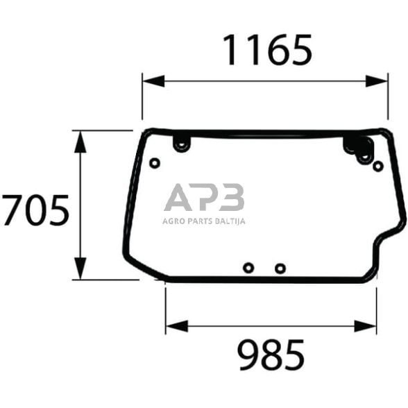 Galinis kabinos stiklas 00121438030N Galinis kabinos stiklas 00121438030N