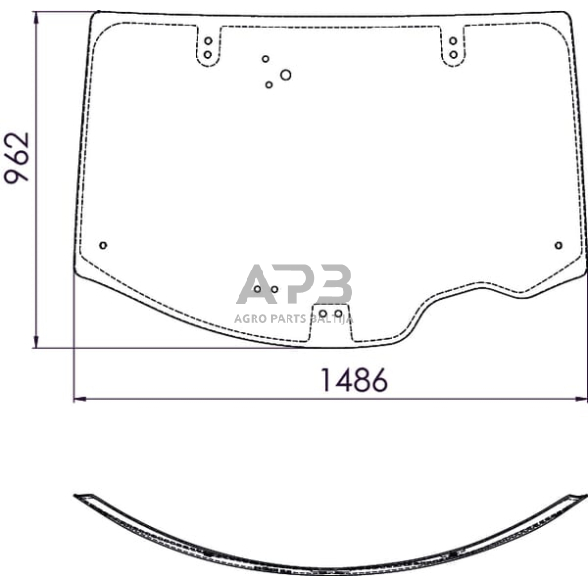 Galinis kabinos stiklas 0022379340N Galinis kabinos stiklas 0022379340N
