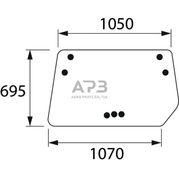 Galinis kabinos stiklas 04352384N Galinis kabinos stiklas 04352384N