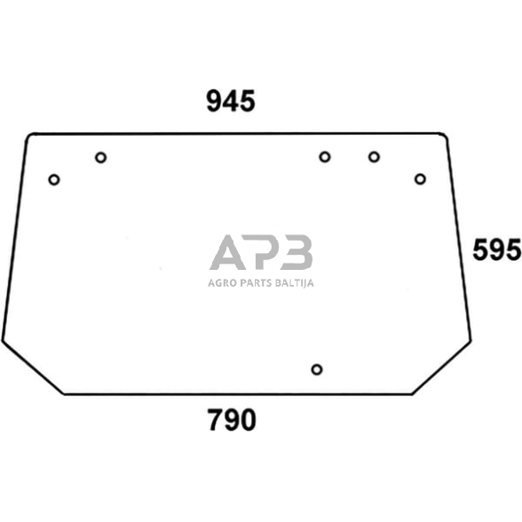 Galinis kabinos stiklas 04368216N Galinis kabinos stiklas 04368216N
