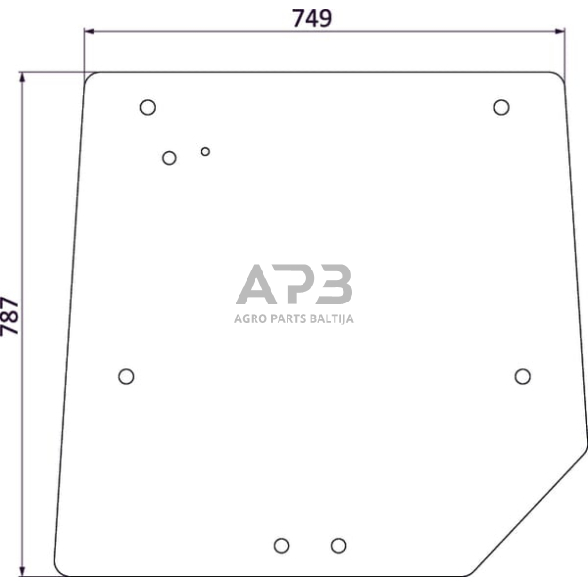 Galinis kabinos stiklas 3821485M1N Galinis kabinos stiklas 3821485M1N