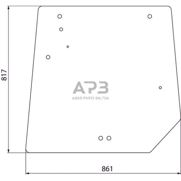 Galinis kabinos stiklas 4272761M2N Galinis kabinos stiklas 4272761M2N