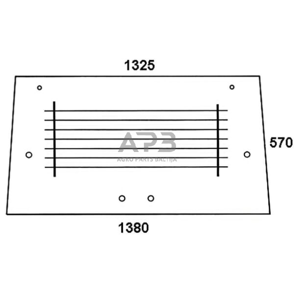 Galinis kabinos stiklas 70117969N Galinis kabinos stiklas 70117969N