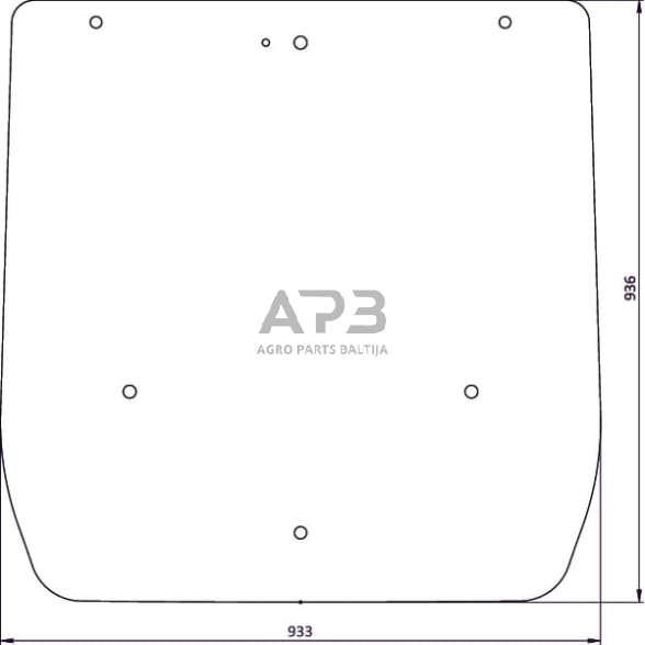 Galinis kabinos stiklas 84327955N Galinis kabinos stiklas 84327955N