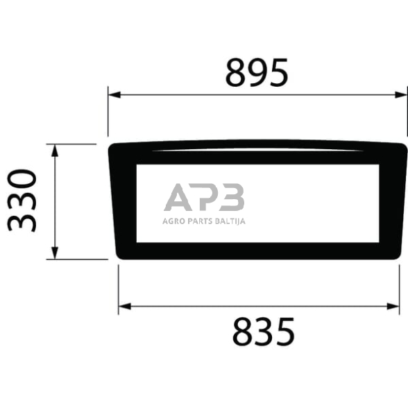 Galinis kabinos stiklas apatinis 00121439010N Galinis kabinos stiklas apatinis 00121439010N