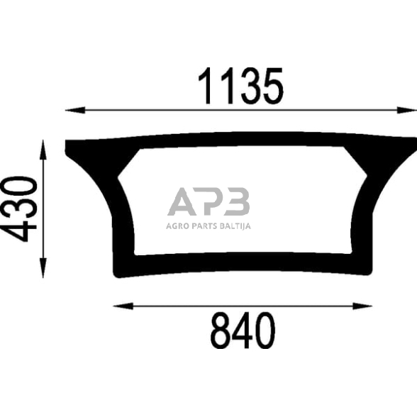 Galinis kabinos stiklas apatinis 01052100N Galinis kabinos stiklas apatinis 01052100N