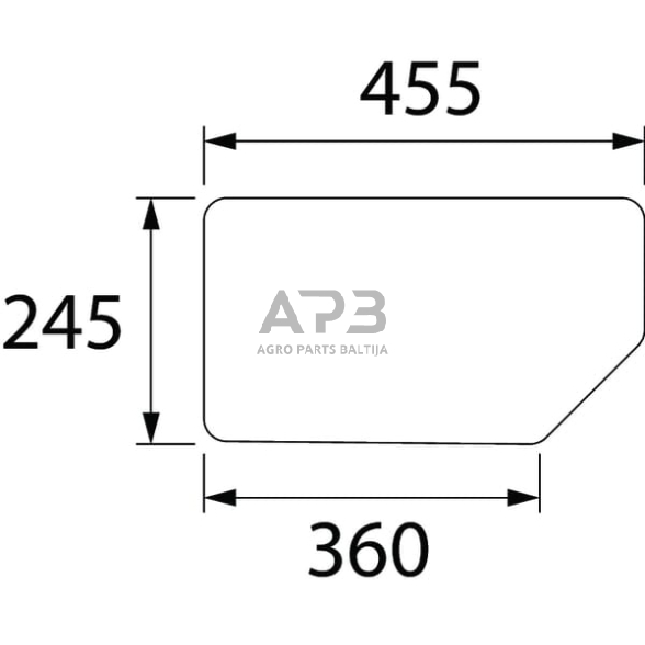 Galinis kabinos stiklas apatinis D6874 Galinis kabinos stiklas apatinis D6874