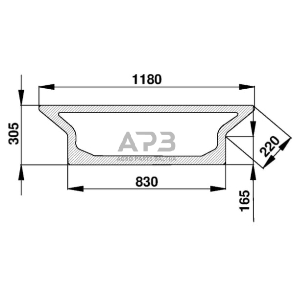 Galinis kabinos stiklas apatinis D7130 Galinis kabinos stiklas apatinis D7130