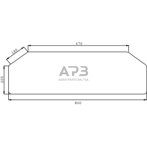 Galinis kabinos stiklas apatinis D7548 Galinis kabinos stiklas apatinis D7548