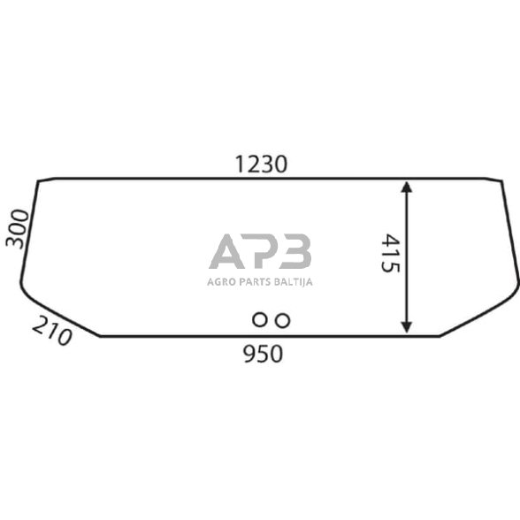 Galinis kabinos stiklas D6748 Galinis kabinos stiklas D6748