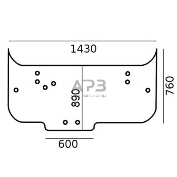 Galinis kabinos stiklas lenktas 4297405M92N Galinis kabinos stiklas lenktas 4297405M92N