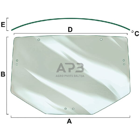 Galinis kabinos stiklas Vapormatic VPM7351 Galinis kabinos stiklas Vapormatic VPM7351