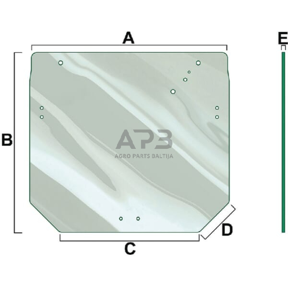 Galinis kabinos stiklas Vapormatic VPM7428 Galinis kabinos stiklas Vapormatic VPM7428