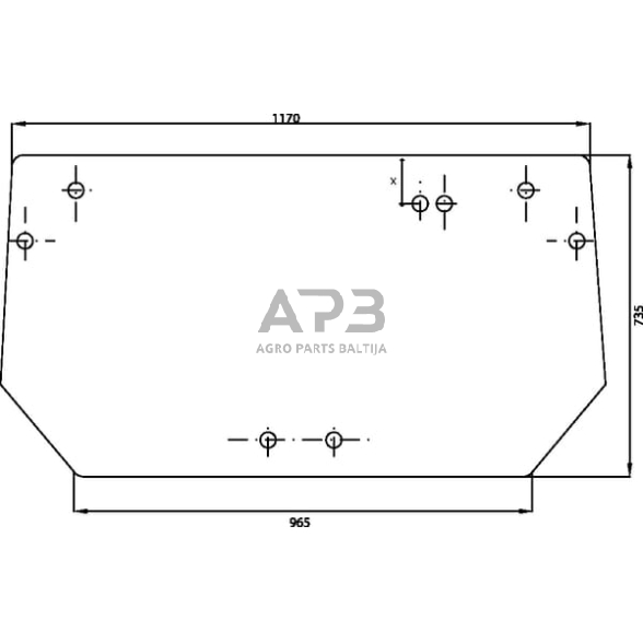 Galinis kabinos stiklas viršutinis 00110806030N Galinis kabinos stiklas viršutinis 00110806030N