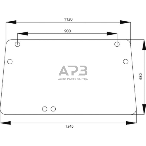 Galinis kabinos stiklas viršutinis 1989731C1N Galinis kabinos stiklas viršutinis 1989731C1N
