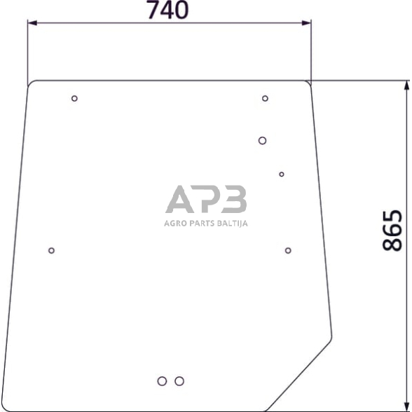 Galinis kabinos stiklas viršutinis 3902141M1N Galinis kabinos stiklas viršutinis 3902141M1N