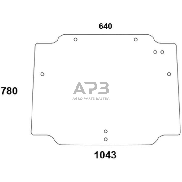 Galinis kabinos stiklas viršutinis 44910455N Galinis kabinos stiklas viršutinis 44910455N