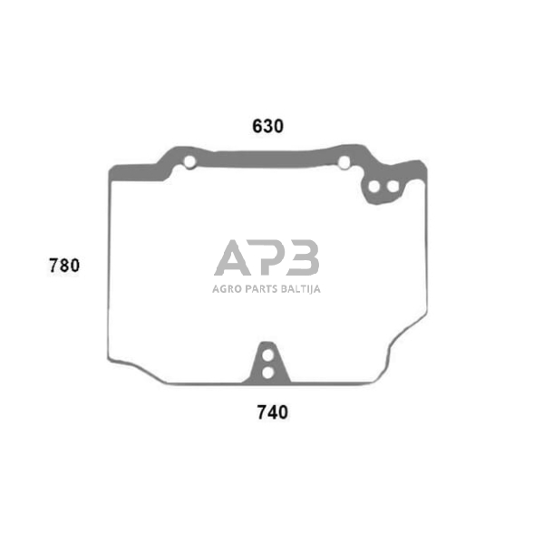 Galinis kabinos stiklas viršutinis 5196371N Galinis kabinos stiklas viršutinis 5196371N