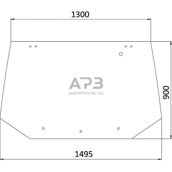 Galinis kabinos stiklas viršutinis 81865244KR Galinis kabinos stiklas viršutinis 81865244KR