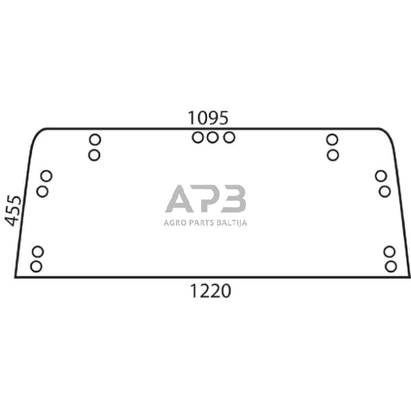 Galinis kabinos stiklas viršutinis D6794 Galinis kabinos stiklas viršutinis D6794