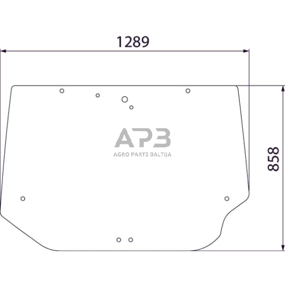 Galinis kabinos stiklas viršutinis D7327 Galinis kabinos stiklas viršutinis D7327