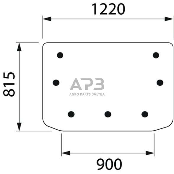 Galinis kabinos stiklas viršutinis D7515 Galinis kabinos stiklas viršutinis D7515