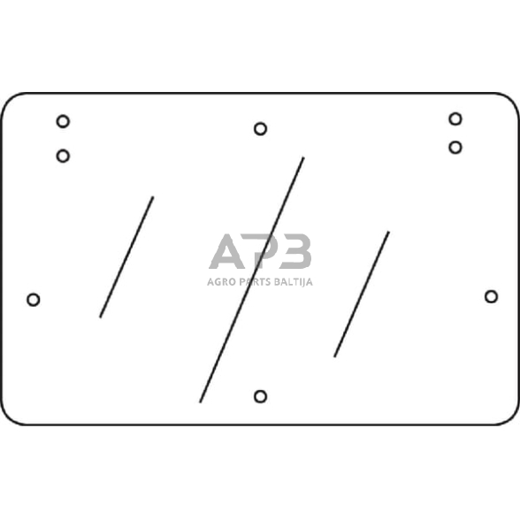 Galinis kabinos stiklas viršutinis D9121 Galinis kabinos stiklas viršutinis D9121