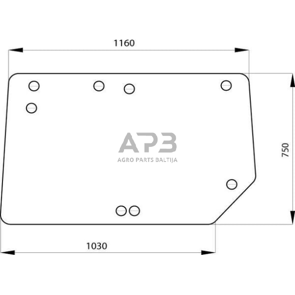 Galinis kabinos stiklas viršutinis RT6005023210N Galinis kabinos stiklas viršutinis RT6005023210N