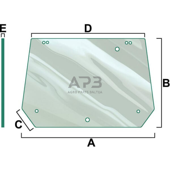 Galinis kabinos stiklas VPM7344 Galinis kabinos stiklas VPM7344