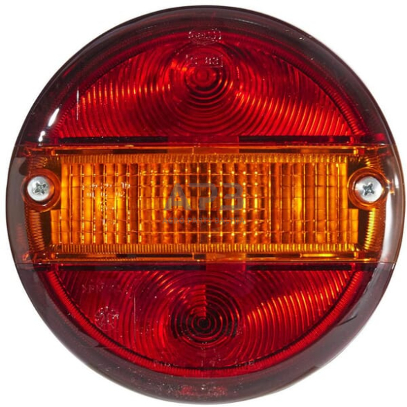 Galinis žibintas apvalus, 12/24V, gintarinė/raudona, Ø 140mm, Hella 2SD001685231 1 Galinis žibintas apvalus, 12/24V, gintarinė/raudona, Ø 140mm, Hella 2SD001685231 1