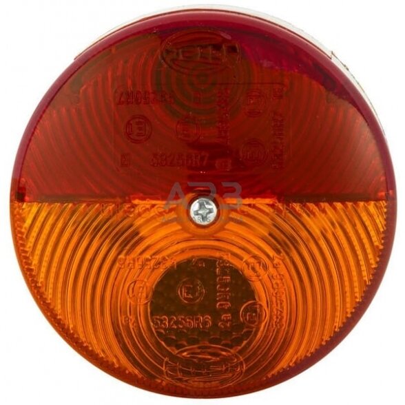 Galinis žibintas apvalus, 24V, raudona/oranžinė, Ø 82mm, Hella 2SW003185041 1 Galinis žibintas apvalus, 24V, raudona/oranžinė, Ø 82mm, Hella 2SW003185041 1