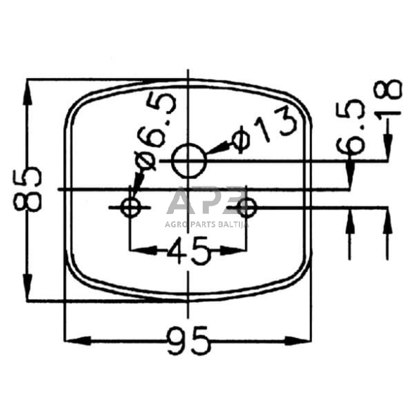Galinis žibintas dešininis kvadratas, 12V, gintarinė/raudona, Geka BBSK95R 1 Galinis žibintas dešininis kvadratas, 12V, gintarinė/raudona, Geka BBSK95R 1