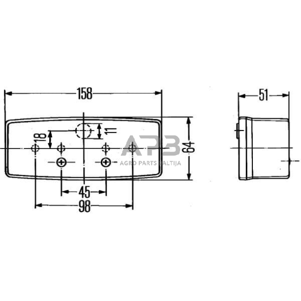 Galinis žibintas dešininis stačiakampis, 12/24V, raudona/oranžinė, 158x51x64mm, Hella 2SE003184101 6 Galinis žibintas dešininis stačiakampis, 12/24V, raudona/oranžinė, 158x51x64mm, Hella 2SE003184101 6