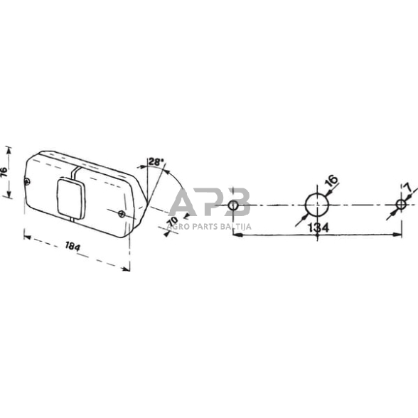 Galinis žibintas dešininis stačiakampis, 12V, raudona/gintarinė, 184x76mm AMP kištukas, Cobo 1097768 1 Galinis žibintas dešininis stačiakampis, 12V, raudona/gintarinė, 184x76mm AMP kištukas, Cobo 1097768 1