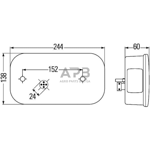 Galinis žibintas dešininis stačiakampis, 12V, raudona/gintarinė, 244x60x138mm, 5 kontaktų, Hella 2VB998232021 6 Galinis žibintas dešininis stačiakampis, 12V, raudona/gintarinė, 244x60x138mm, 5 kontaktų, Hella 2VB998232021 6