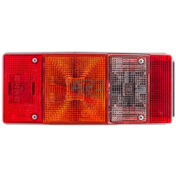 Galinis žibintas dešininis stačiakampis, 12V, raudona/gintarinė, 246x66x108mm, Hella 2SL007547061 1