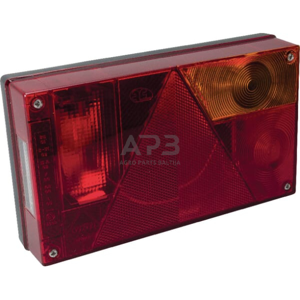 Galinis žibintas dešininis stačiakampis, 12V, raudona/gintarinė, Aspöck 245205507 Galinis žibintas dešininis stačiakampis, 12V, raudona/gintarinė, Aspöck 245205507