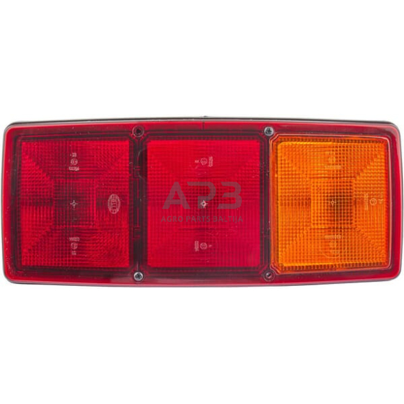 Galinis žibintas dešininis stačiakampis, 12V, raudona/oranžinė, 344x72x147mm, Hella 2SD003167021 1 Galinis žibintas dešininis stačiakampis, 12V, raudona/oranžinė, 344x72x147mm, Hella 2SD003167021 1