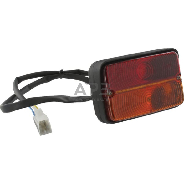 Galinis žibintas kairinis stačiakampis, raudona/gintarinė, 120x80mm AMP kištukas, Cobo 02740000 Galinis žibintas kairinis stačiakampis, raudona/gintarinė, 120x80mm AMP kištukas, Cobo 02740000