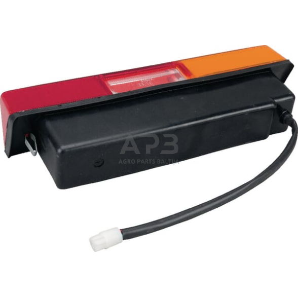 Galinis žibintas kairinis stačiakampis, raudona/gintarinė, 305x62mm AMP kištukas, Cobo 02746000 1 Galinis žibintas kairinis stačiakampis, raudona/gintarinė, 305x62mm AMP kištukas, Cobo 02746000 1