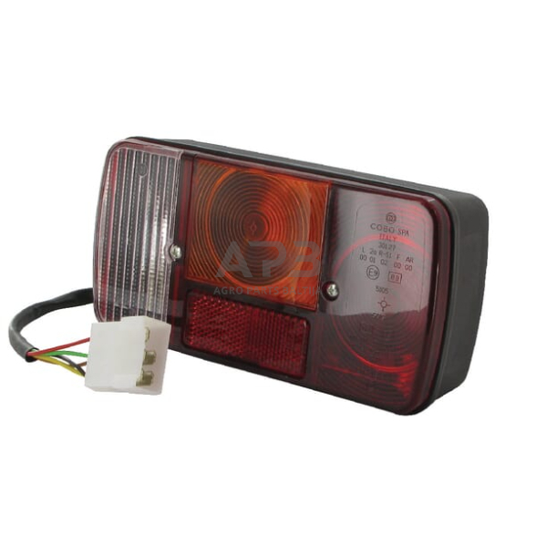 Galinis žibintas kairinis stačiakampis, skaidrus/gintarinė/raudona, 189.5x97mm Cobo 021065000 Galinis žibintas kairinis stačiakampis, skaidrus/gintarinė/raudona, 189.5x97mm Cobo 021065000