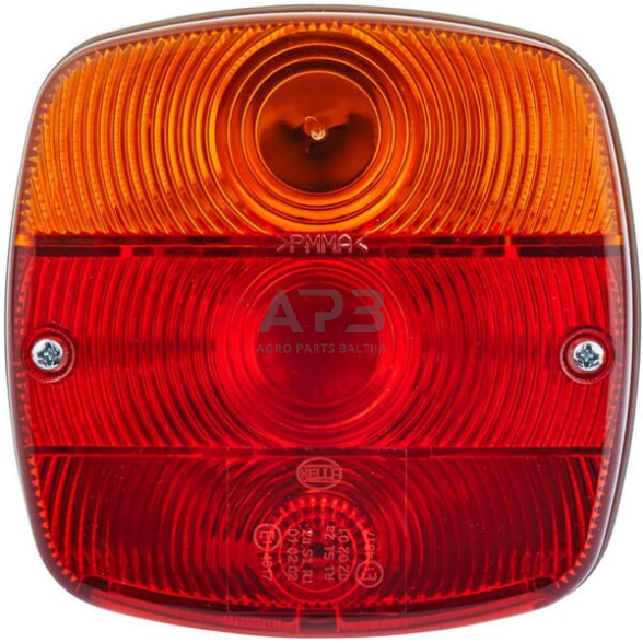 Galinis žibintas kvadratas, 12/24V, raudona/oranžinė, 121x56x121mm, Hella 2SE002578701 1