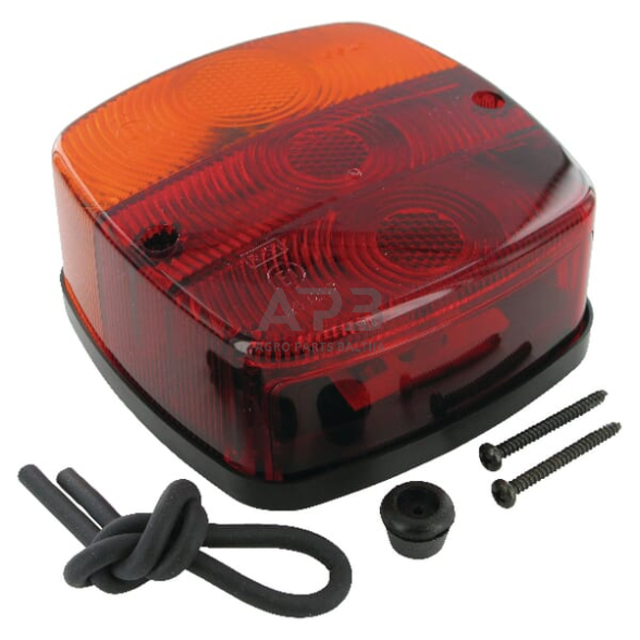 Galinis žibintas kvadratas, 12V, raudona/gintarinė, Geka BBS1235 Galinis žibintas kvadratas, 12V, raudona/gintarinė, Geka BBS1235